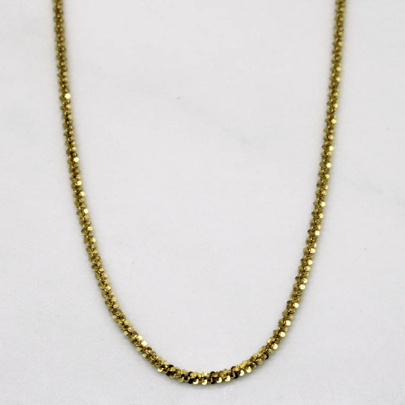 18k Yellow Gold Nugget Chain | 18" |