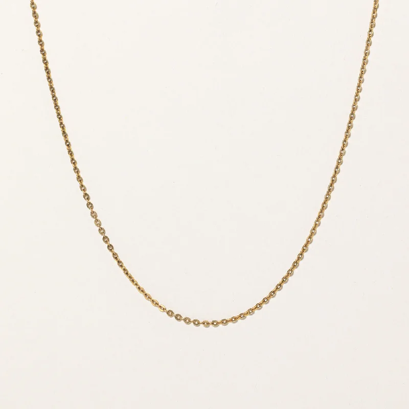 18k Yellow Gold Cable Chain | 24" |