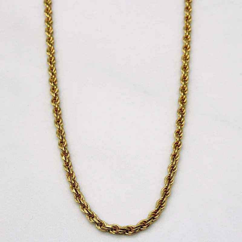 18k Yellow Gold Rope Chain | 16" |