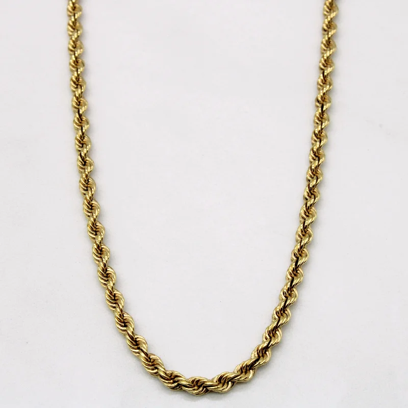 18k Yellow Gold Rope Chain | 18" |