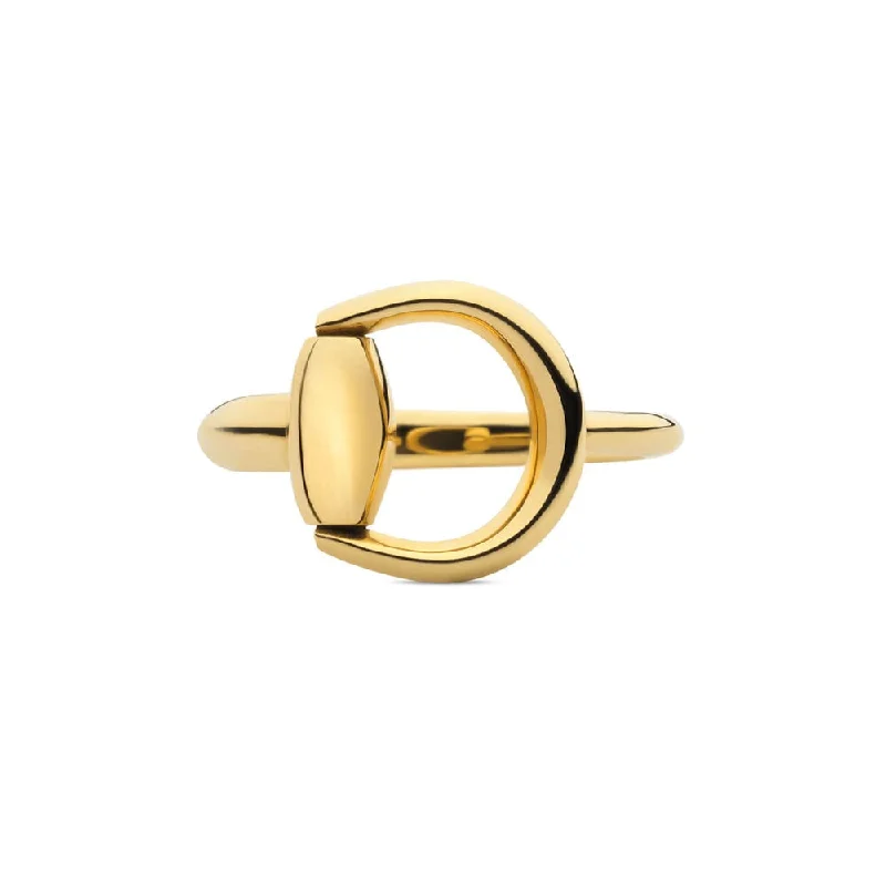 18K Yellow Gold Horsebit Ring (Size 6.5)