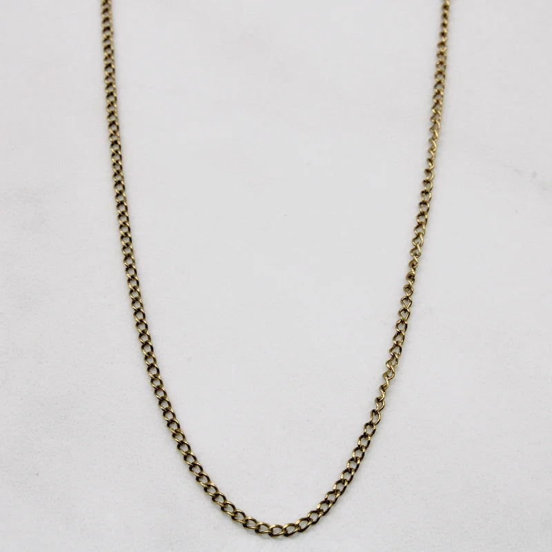 9k Yellow Gold Curb Link Chain | 18" |