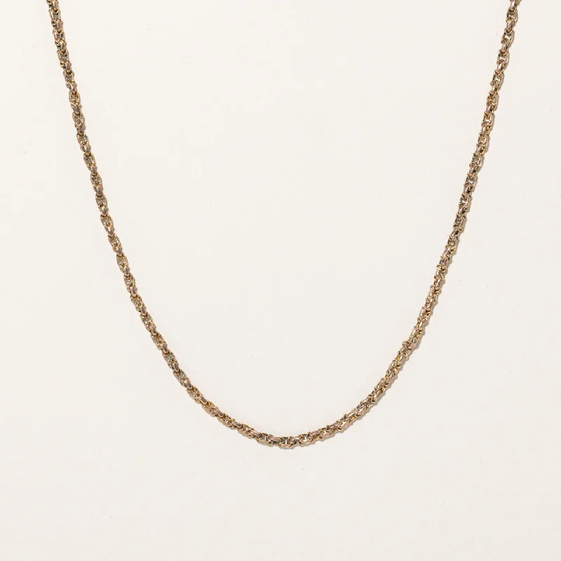 9k Yellow Gold Unique Link Chain | 18" |