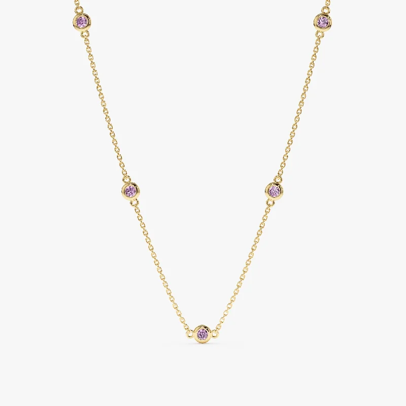 Amethyst Station Necklace, Gwen