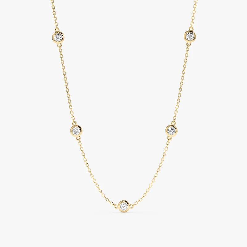 Bold Diamond By The Yard Necklace, Tanya