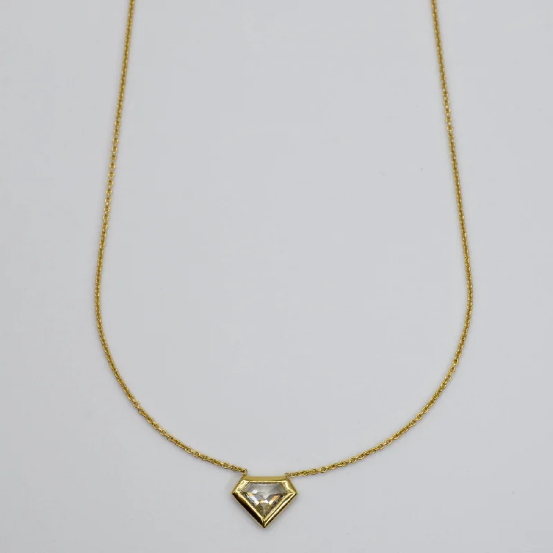 Rose Cut Diamond Shaped Diamond Necklace | 0.30 ctw | 20" |