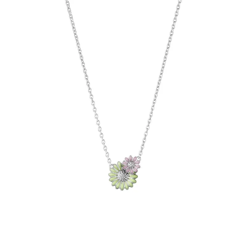 Daisy x Stine Goya Silver, Pink & Green Necklace