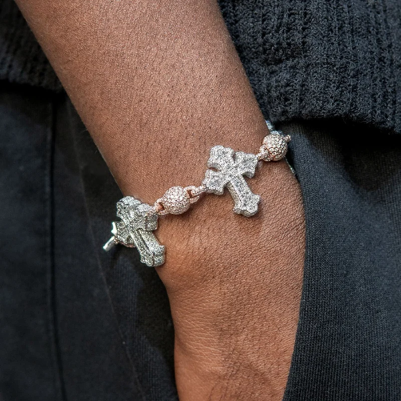 High End Jewelry - Iced Out Cross Bracelet