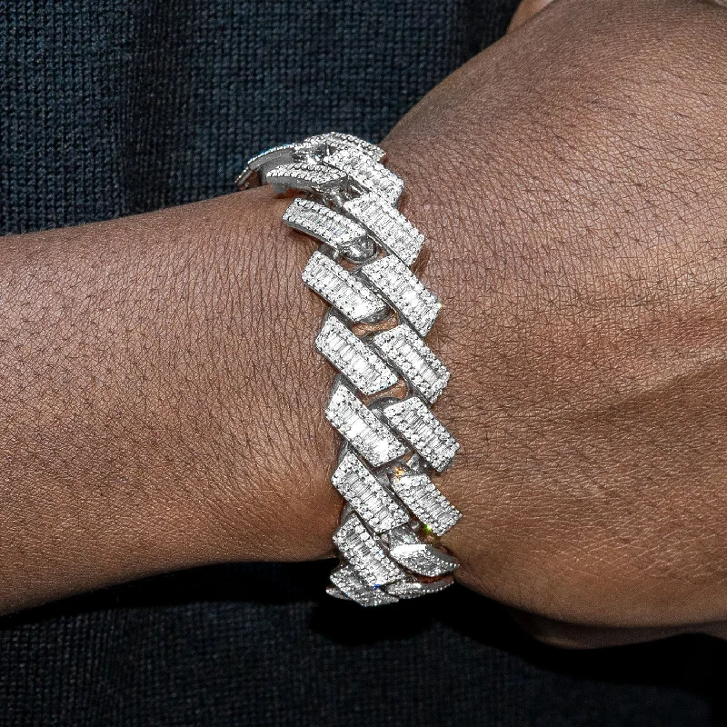 High End Jewelry - Diamond Iced Out Cuban Baguette Bracelet