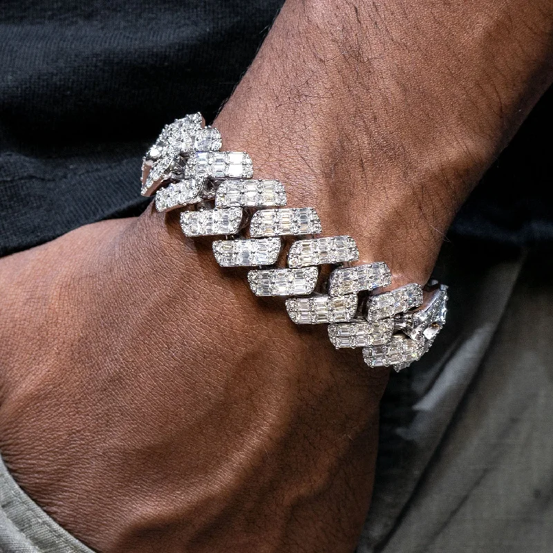 High End Jewelry - Iced Out Baguette Miami Cuban Link Bracelet