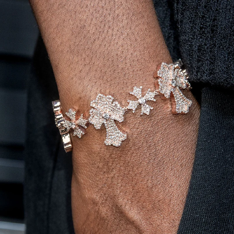 High End Jewelry - Iced Out Cross Bracelet