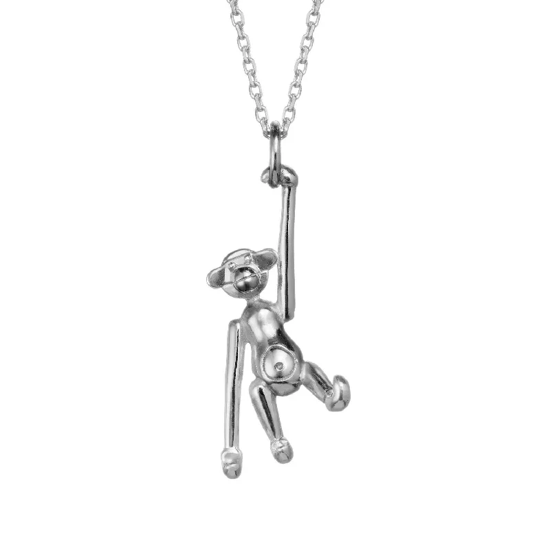 Monkey Silver Necklace