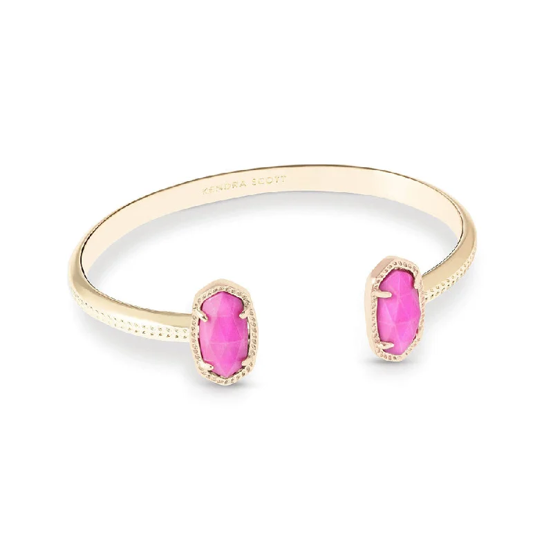 Kendra Scott Elton Gold Cuff Bracelet in Magenta