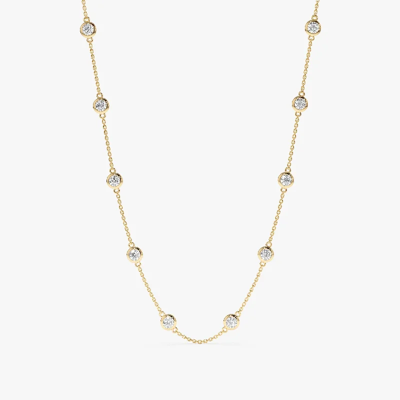 Multi Diamond By The Yard Necklace - 1 ctw, Acacia