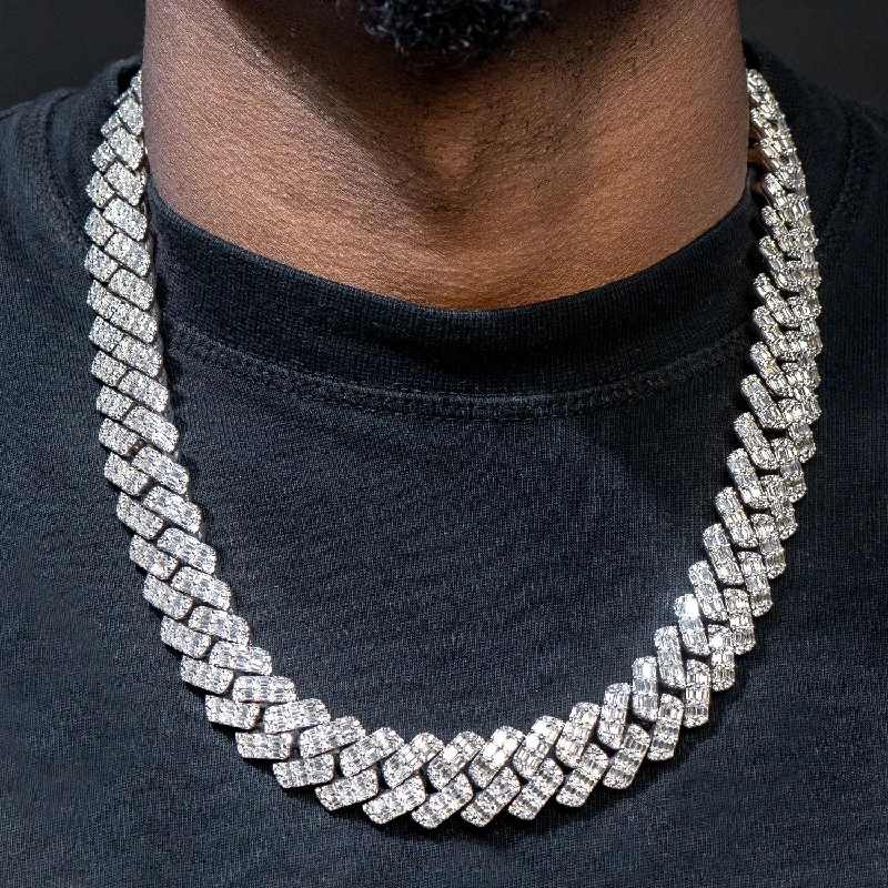 High End Jewelry - Iced Out Baguette Miami Cuban Link Chain