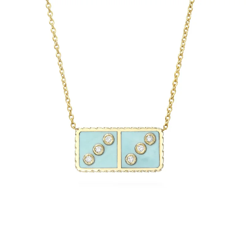 Petite Domino Turquoise Necklace