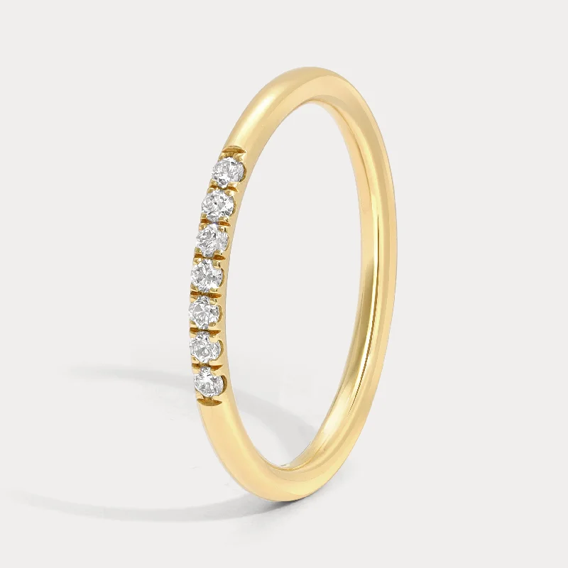 Quarter Pave Diamond Band