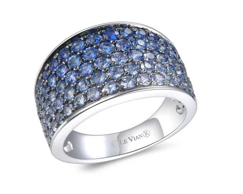 Sapphire Denim Ombre Wide Ring