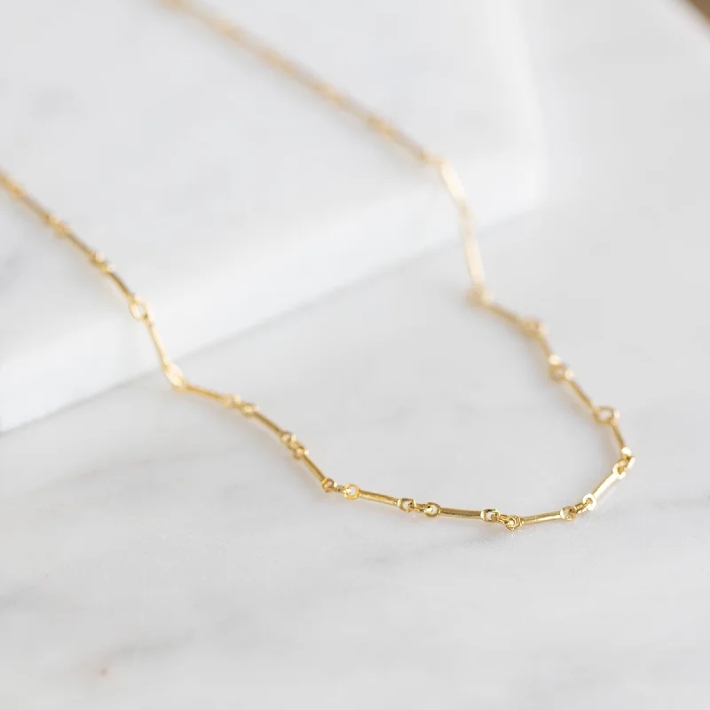 The Bar Chain Bracelet | Yellow Gold Filled