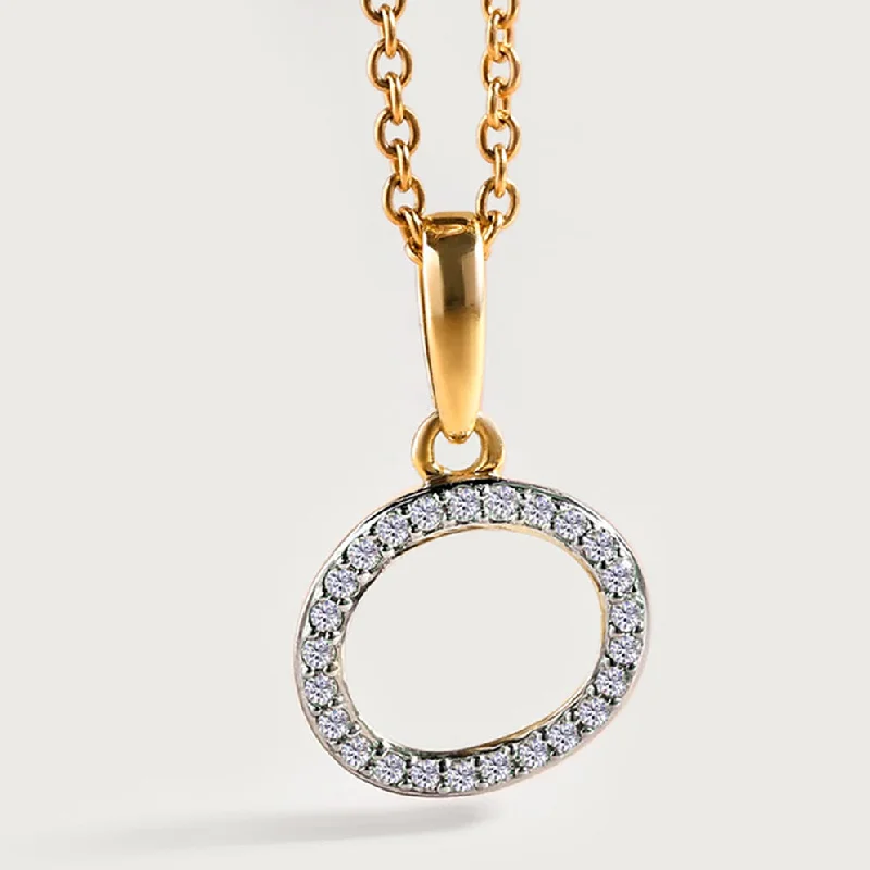 Versa Certified Diamond Pendant in 9K Gold, 0.25 cts. diamonds